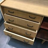 50s vintage oak chest of drawers