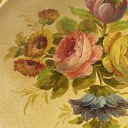 Round painted tin tray, Napoleon III