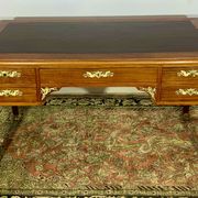 Empire style desk return from egypt double sided in mahogany and gilded bronzes year 1900
