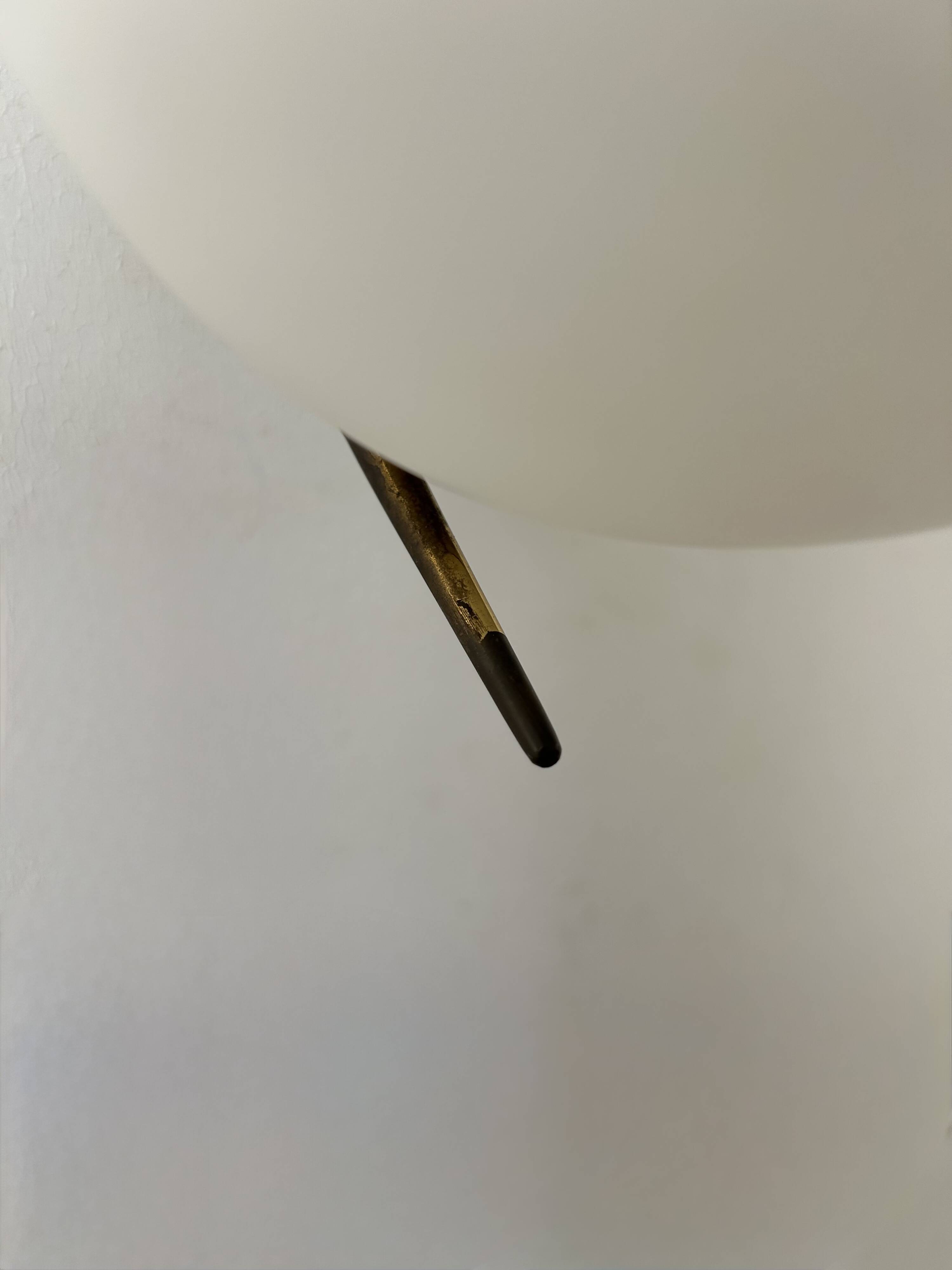 Vintage brass and opaline wall lamp, France 1960