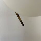 Vintage brass and opaline wall lamp, France 1960