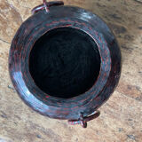 Vintage Japanese woven bamboo vase