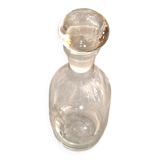 Carafe ancienne verre épais gravé