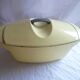 Dish casserole in yellow cast iron years 50/60 raymond loewy number 45