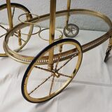 Oval brass serving table