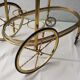 Oval brass serving table