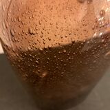 Biot vase in blown glass and triangular bubble, height 30 cm
