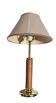 Lancel paris desk lamp fawn granite leather and brass