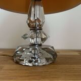 Vintage crystal and chrome lamp, France 1940
