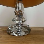 Vintage crystal and chrome lamp, France 1940