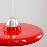 Space-Age Saucer Pendant in Red Plexiglas from Guzzini, 1960s