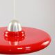 Space-Age Saucer Pendant in Red Plexiglas from Guzzini, 1960s