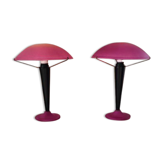 Lampes champignon 1980 paquebot vintage