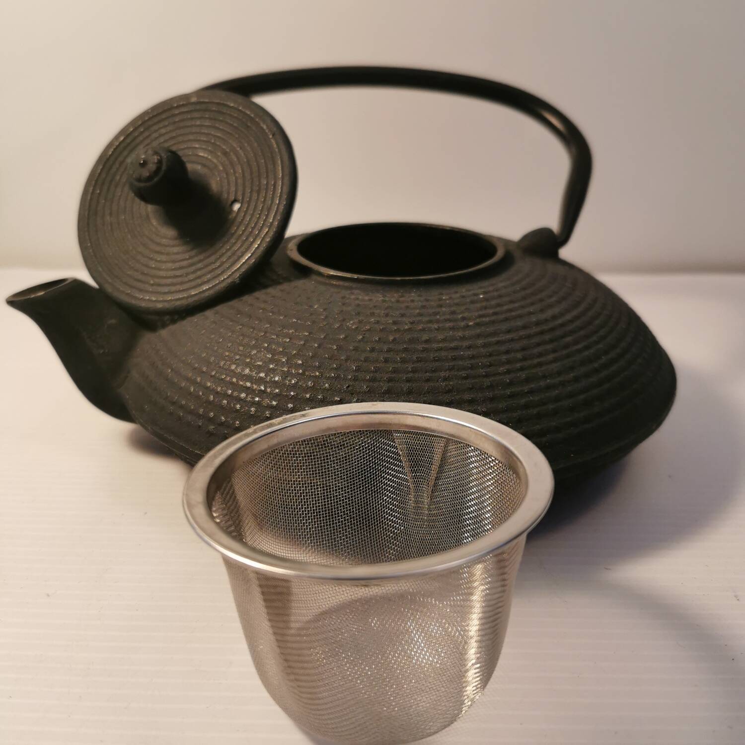 Japanese black cast iron teapot