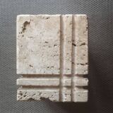 Travertine candlestick/photophore - 1960s/1970s - Cerri Nestore or Fratelli Mannelli