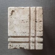 Travertine candlestick/photophore - 1960s/1970s - Cerri Nestore or Fratelli Mannelli