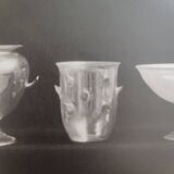 Amethyst Blown Murano Glass Vase with Bugne in the Style of Zecchin