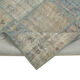 Hand-knotted turkish vintage 175 cm x 244 cm blue patchwork carpet