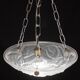 Art Deco Top Quality Pendant Light Floral decorations, Signed Degué