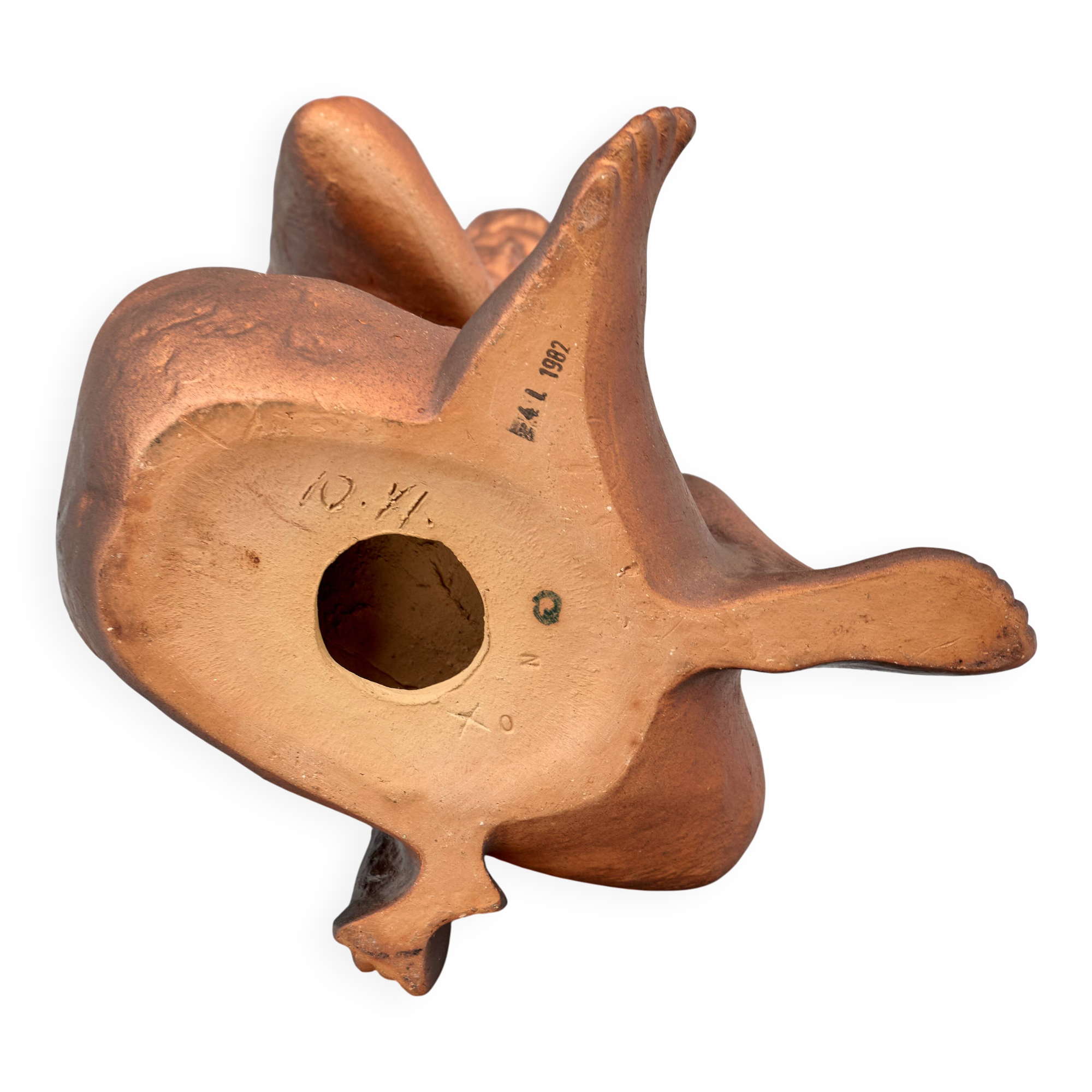 Ceramic Woman Figure, 1982, Czechoslovakia