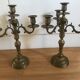 Bronze candlestick pair