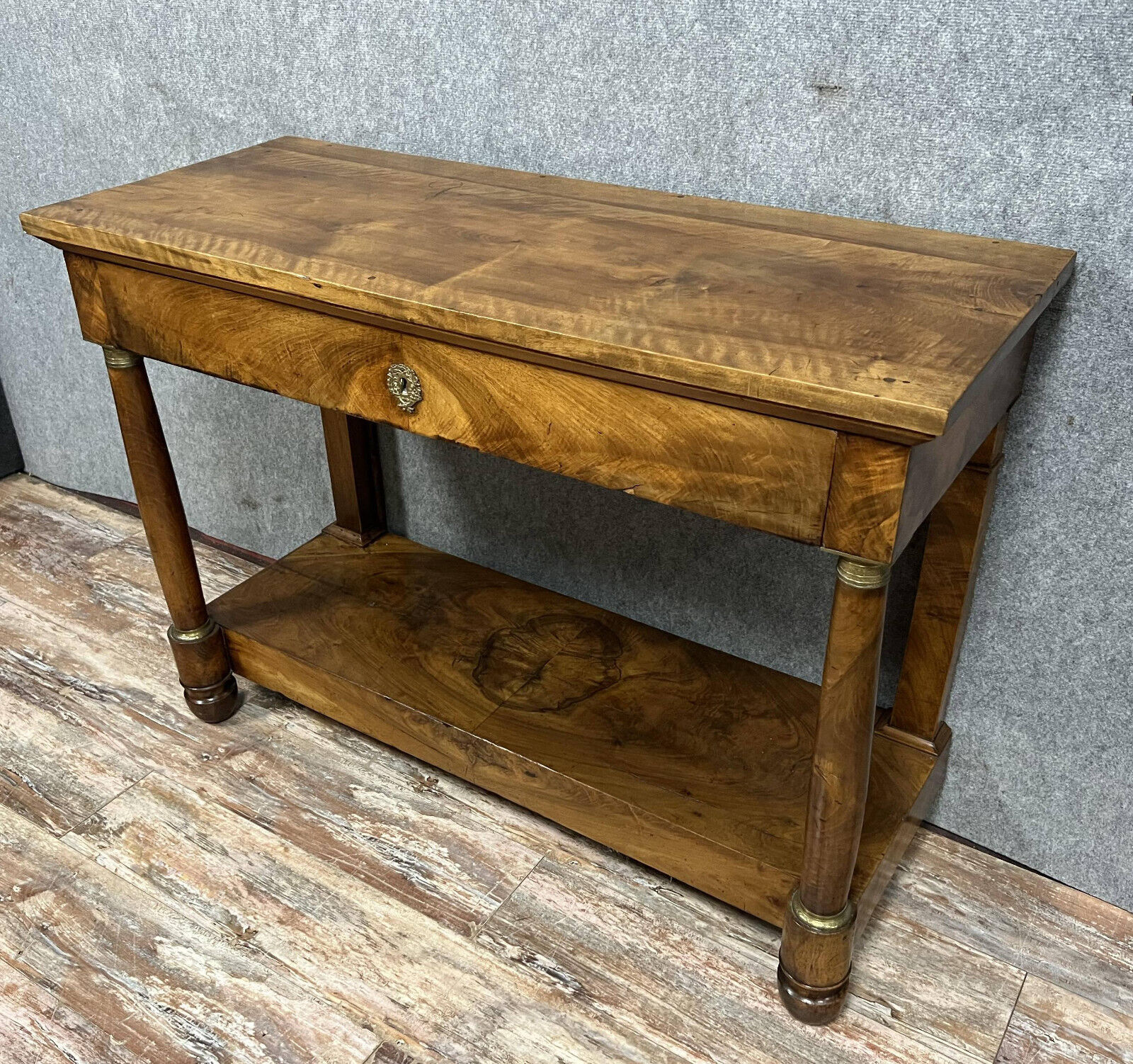 Empire era console in walnut circa 1810
