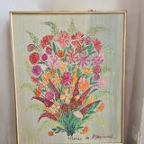 Oil on burlap and frame