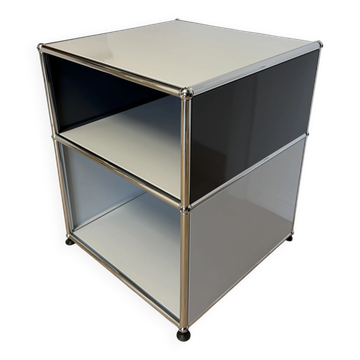 Meuble d’appoint USM Haller en Gris Clair et Gris Anthracite