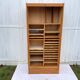 Double column curtained filing cabinet in oak, 1960
