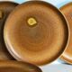 Four vintage glazed stoneware potter's plates