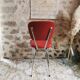 Vintage 60s chair in red leatherette