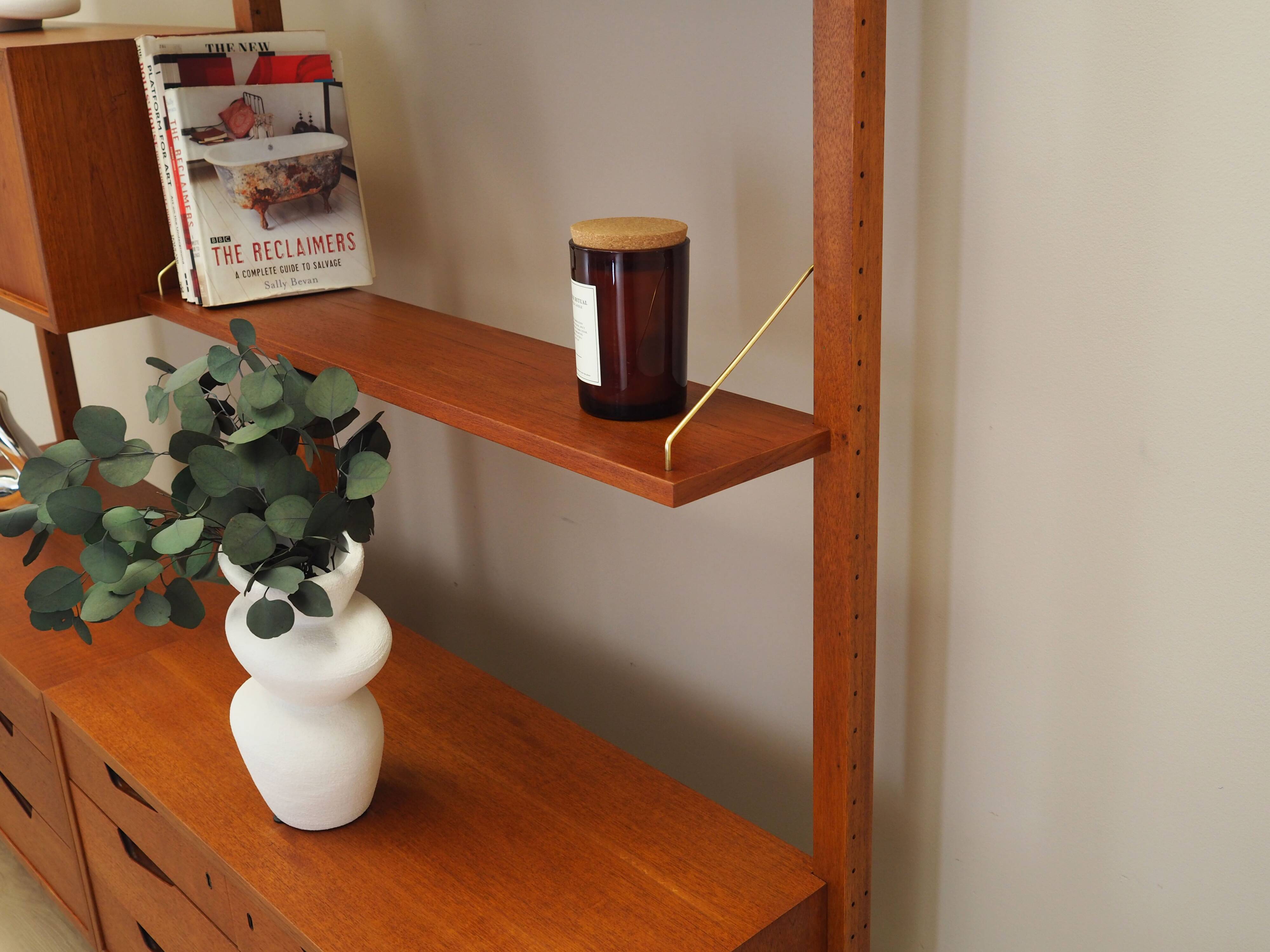 Teak wall unit, Norwegian design, 1960s, designer: Kjell Riise, production: