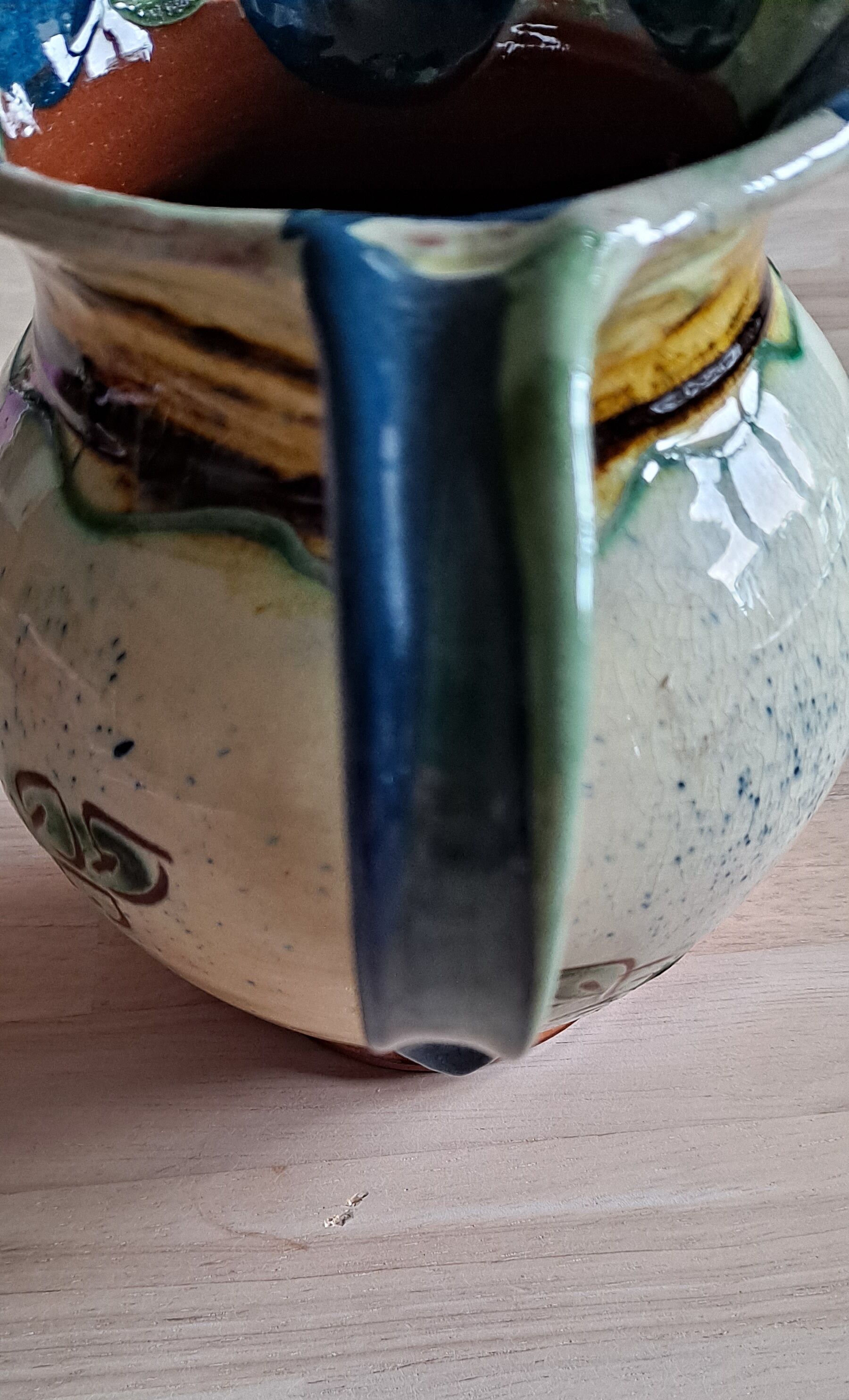 Pitcher glazed earth jug