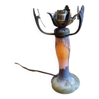 Pied de lampe en pâte de verre "Legras"