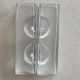 Decorative glass sculpture vases,  1980s clear glass modern bookcase accent