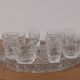 Presentation service 8 glasses and its Bohemian Cristal style dish