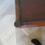 Retro-Side table-vinyl furniture-wood, rattan and bamboo-80s