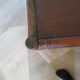 Retro side table - vinyl furniture - rattan and bamboo - 1980s
