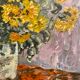 Tableau nature morte aux tournesols huile sur toile années 60/70