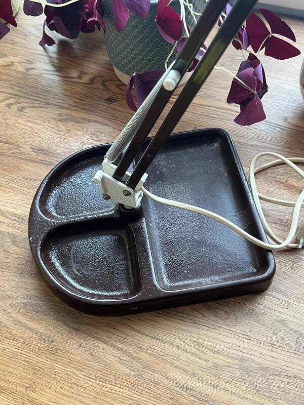 Lampe de bureau vintage en fonte et métal