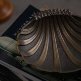 Danish Art Deco decorative shell bowl in bronze, 1930s–1940s.