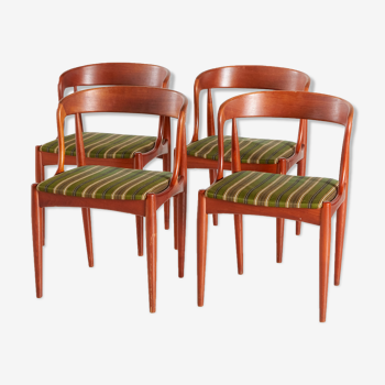 Model 16 teak dining chairs by Johannes Andersen for Uldum, set of 4