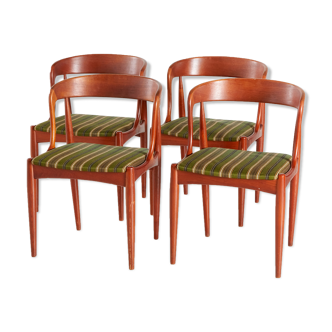 Model 16 teak dining chairs by Johannes Andersen for Uldum, set of 4