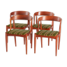 Model 16 teak dining chairs by Johannes Andersen for Uldum, set of 4