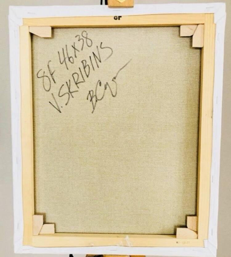 Tableau "Woman of Joy" oil on canvas signed Valentin SKRIBINS