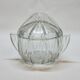 Art deco sugar bowl in molded pressed glass