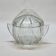 Art deco sugar bowl in molded pressed glass