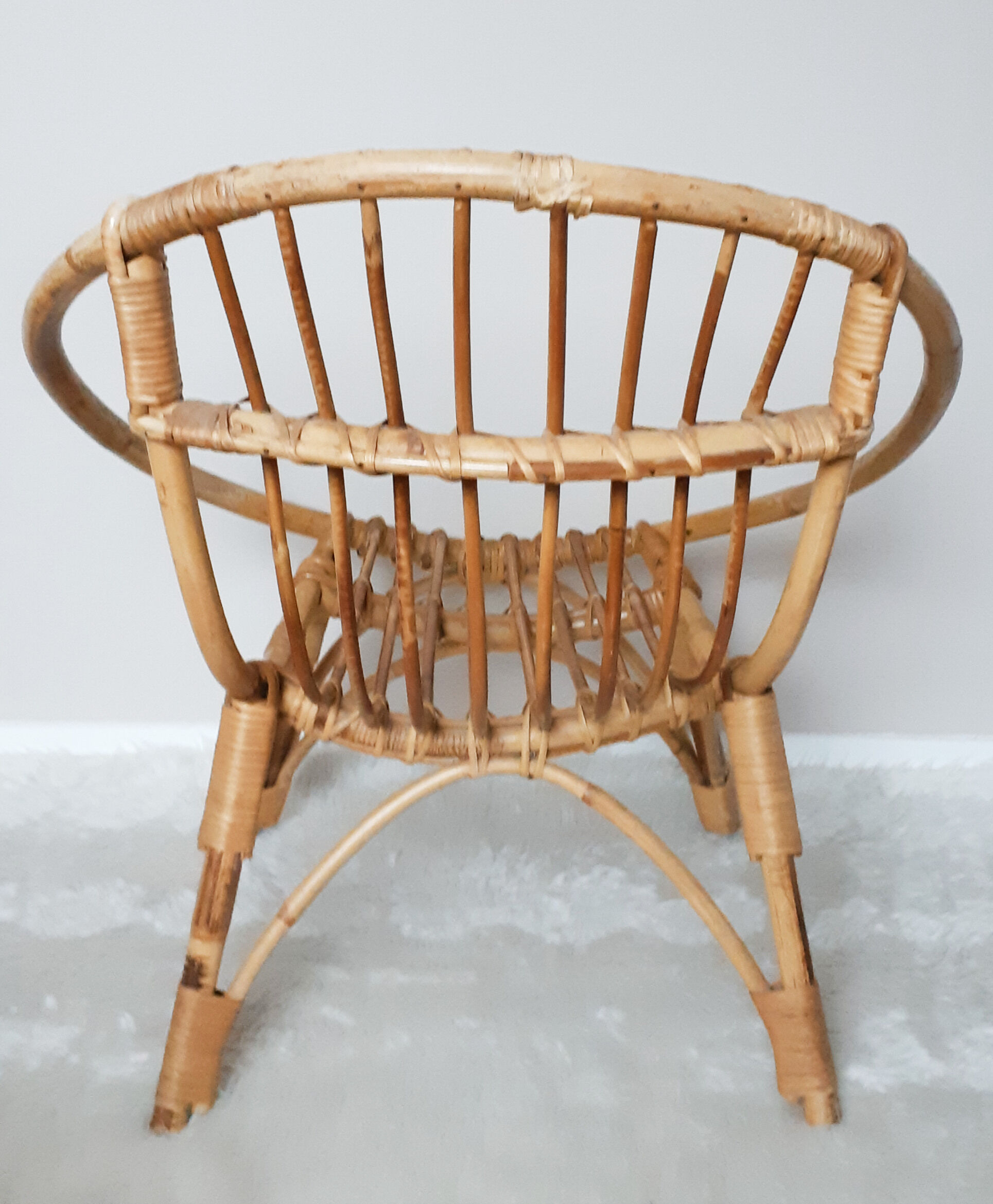 Adult rattan basket chair Selency