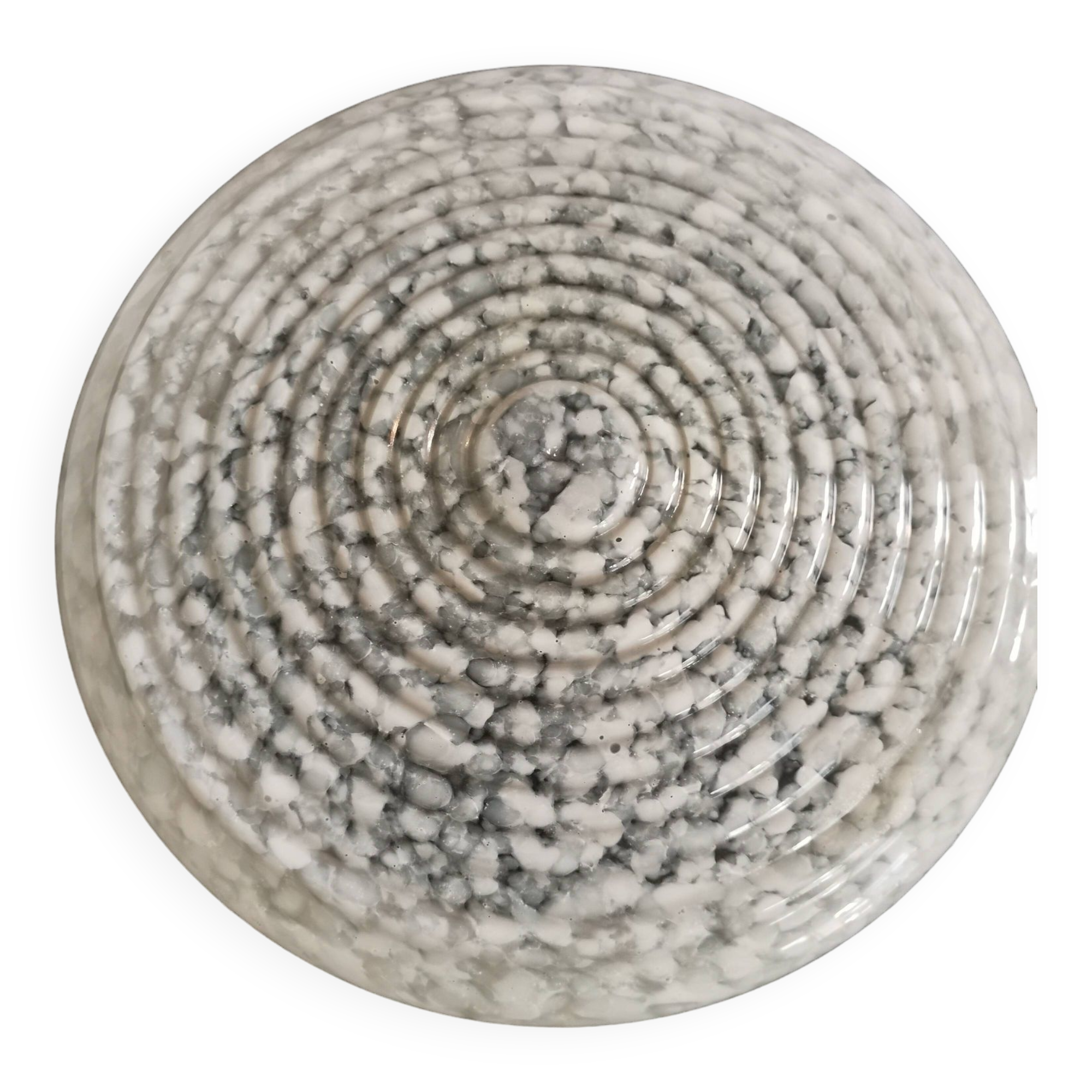 globe verre de clichy blanx pour lustre art déco