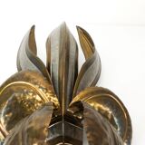 Brutalist wall lamp of a stylized flower attributed to Richard and Isabelle Faure